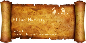 Hilcz Martin névjegykártya